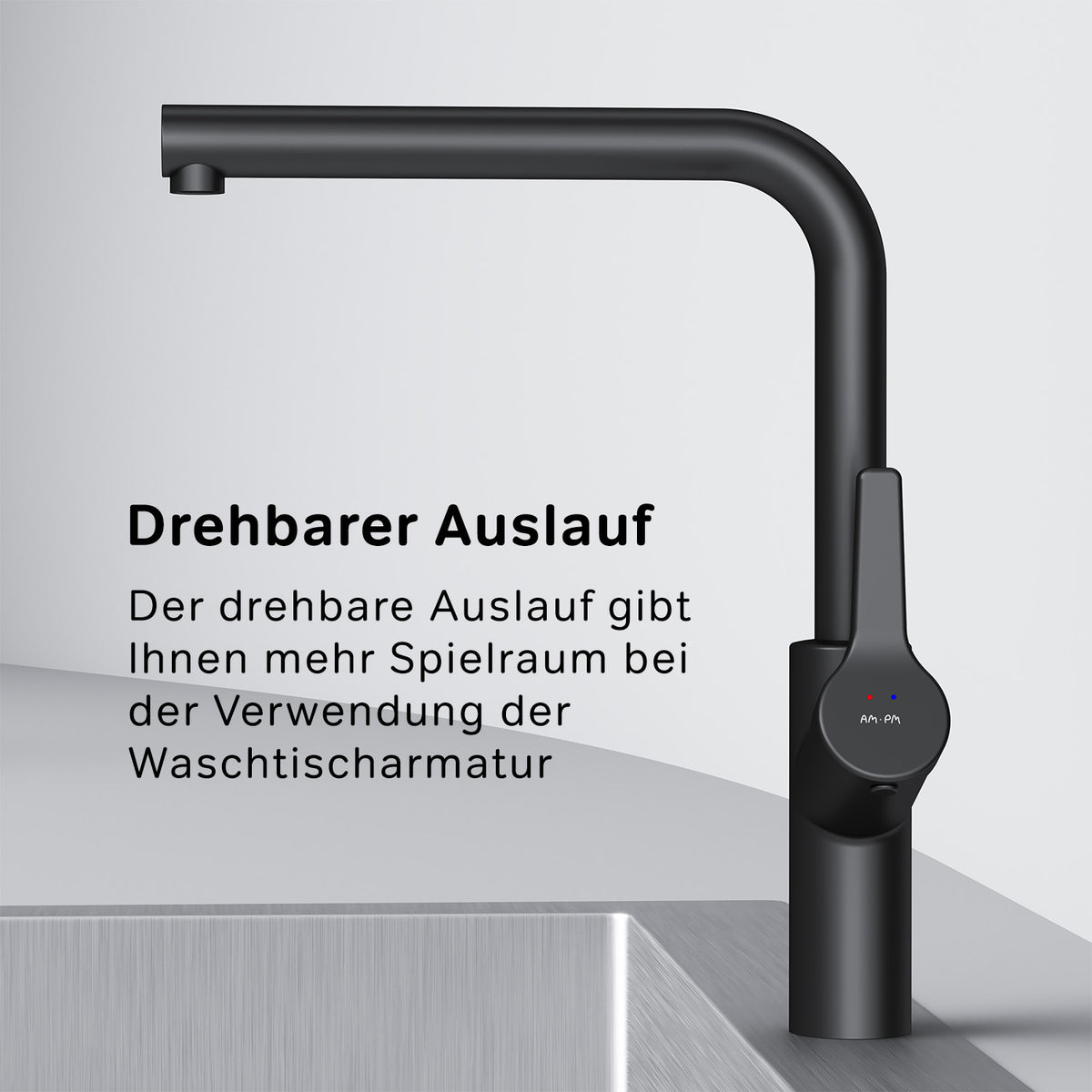 FXB05022 Küchenarmatur X-Joy S Spültischarmatur Küche Spültisch-Einhebelmischer, Schwarz ampm-store.de