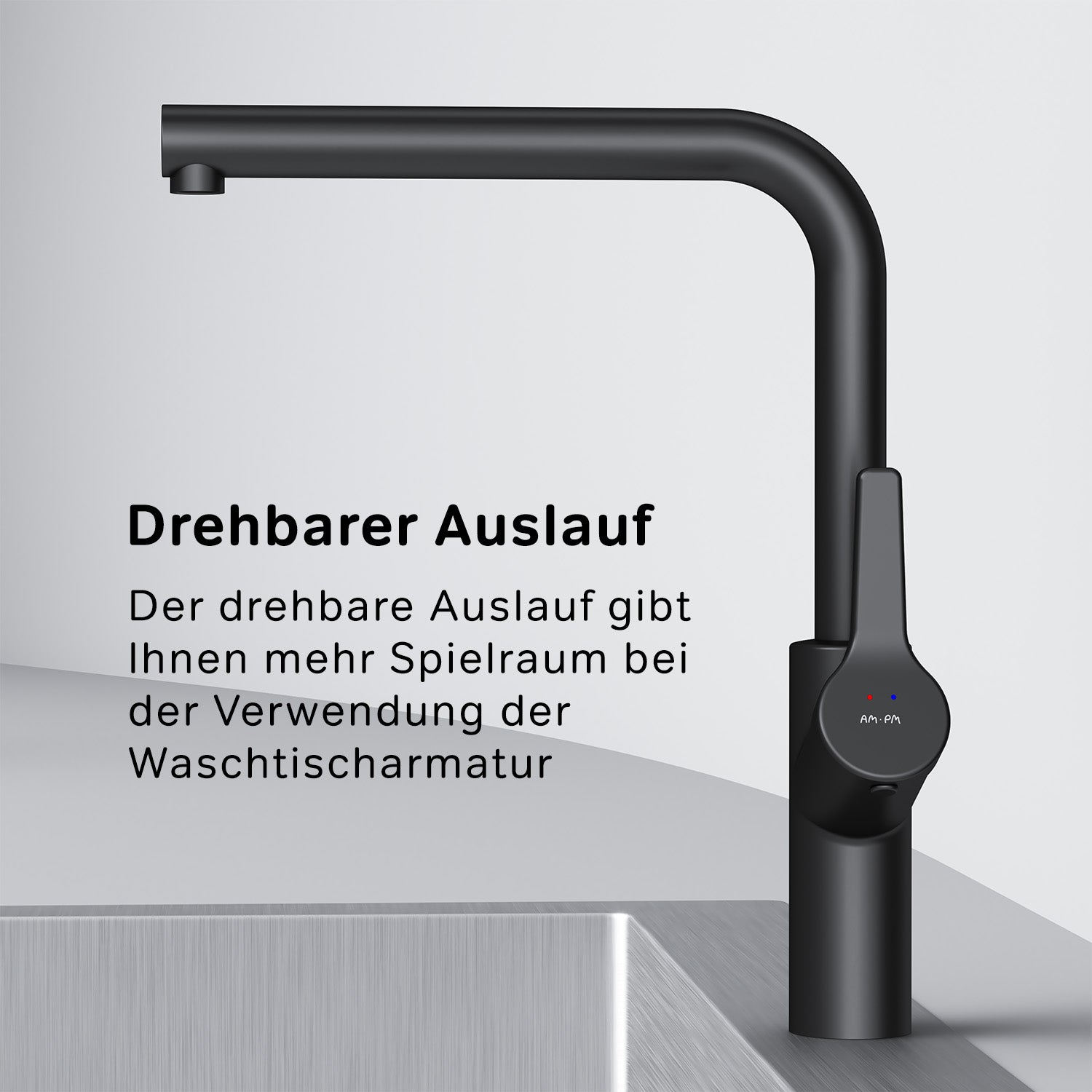 FXB05022 Küchenarmatur X-Joy S Spültischarmatur Küche Spültisch-Einhebelmischer, Schwarz ampm-store.de