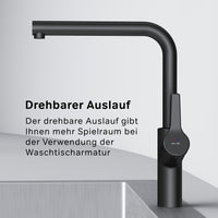 FXB05022 Küchenarmatur X-Joy S Spültischarmatur Küche Spültisch-Einhebelmischer, Schwarz ampm-store.de