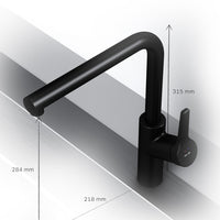 FXB05022 Küchenarmatur X-Joy S Spültischarmatur Küche Spültisch-Einhebelmischer, Schwarz ampm-store.de