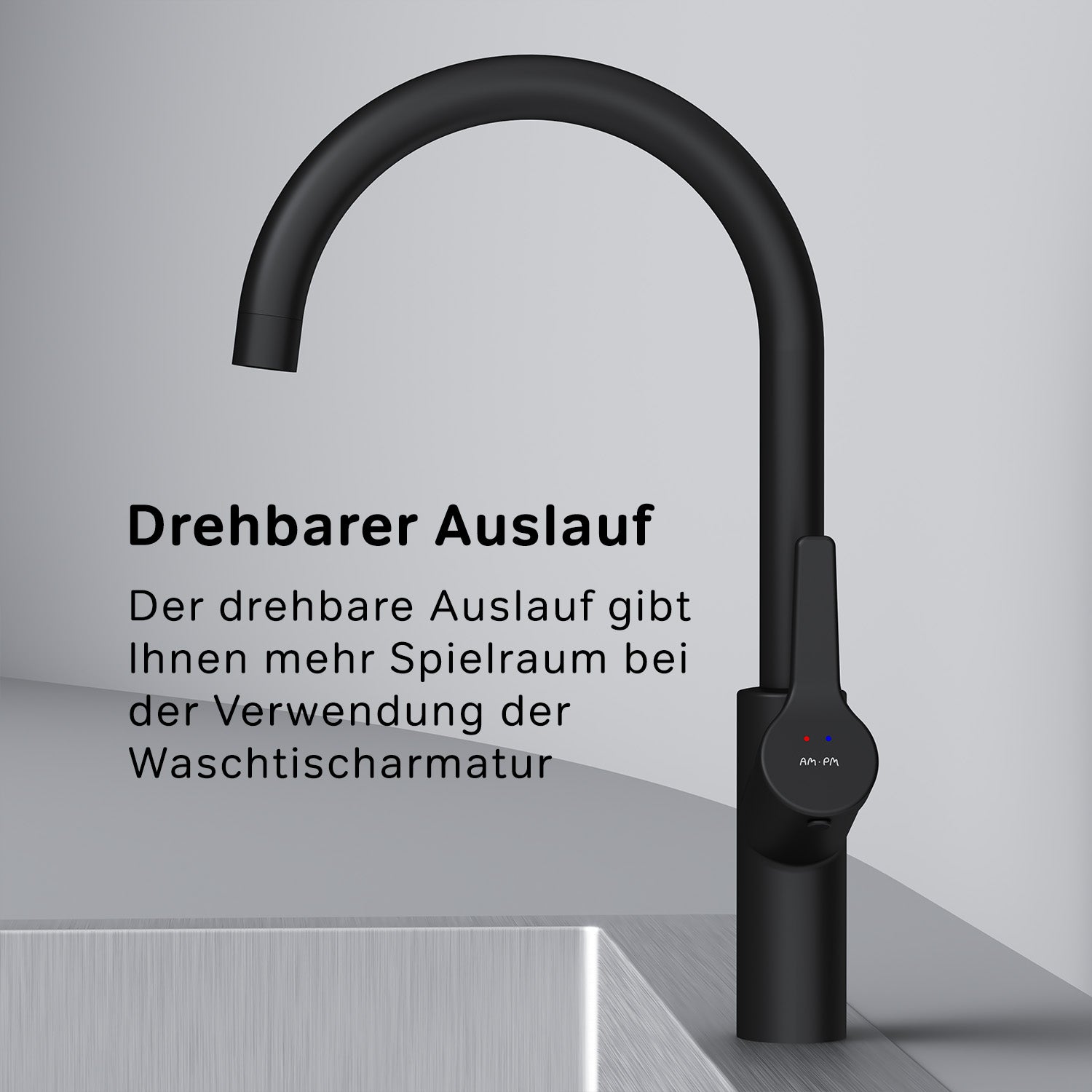 FXB07022 Küchenarmatur X-Joy S Spültischarmatur Küche Spültisch-Einhebelmischer, Schwarz ampm-store.de