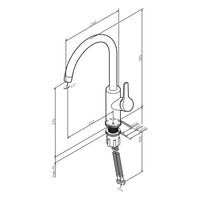 FXB07022 Küchenarmatur X-Joy S Spültischarmatur Küche Spültisch-Einhebelmischer, Schwarz ampm-store.de