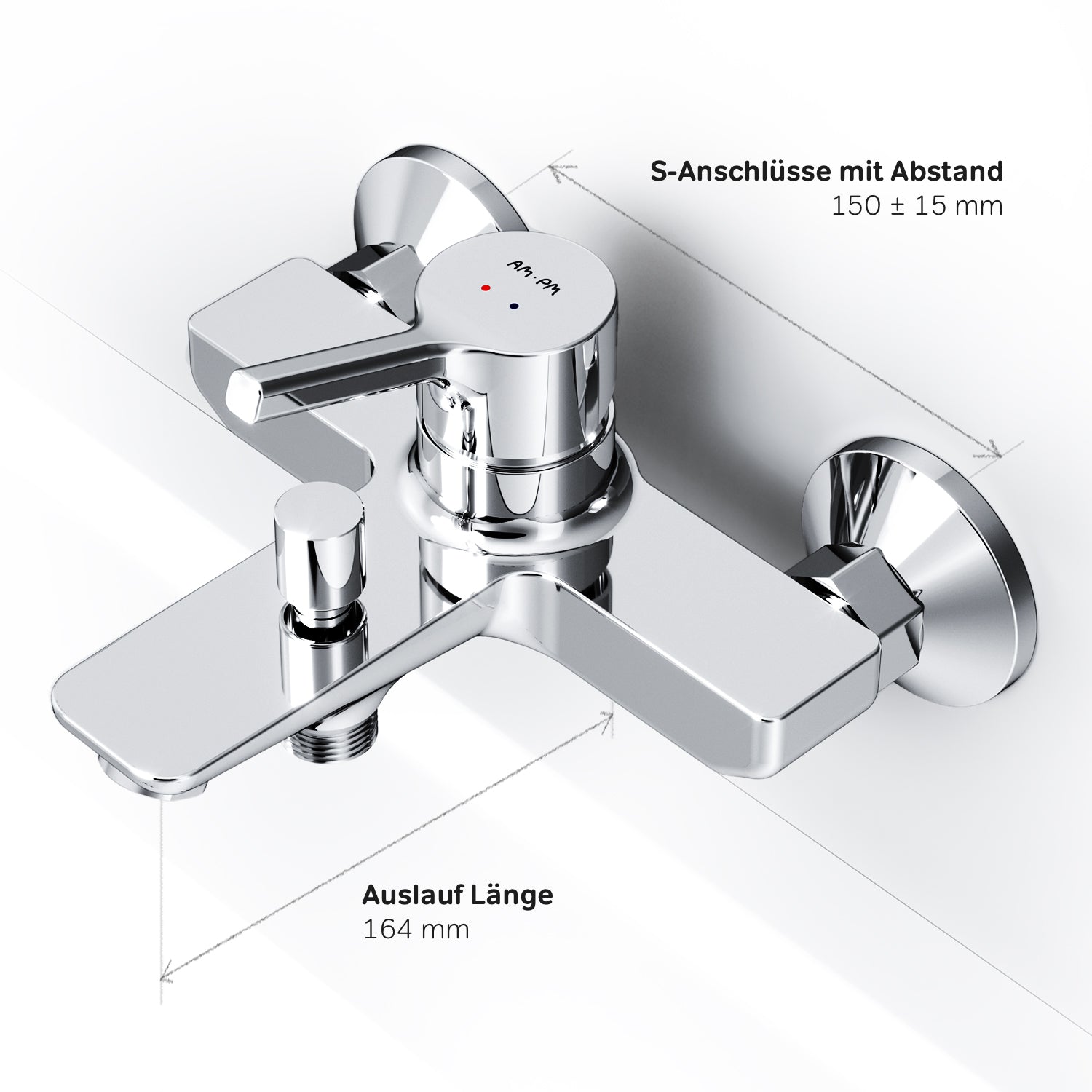 FXB10000 Wannenarmatur X-Joy S Mischbatterie Badewanne Wasserhahn Bad ampm-store.de