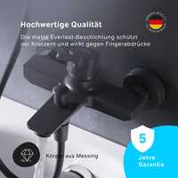FXB10022 Wannenarmatur X-Joy S Mischbatterie Badewanne Wasserhahn Bad, Schwarz ampm-store.de