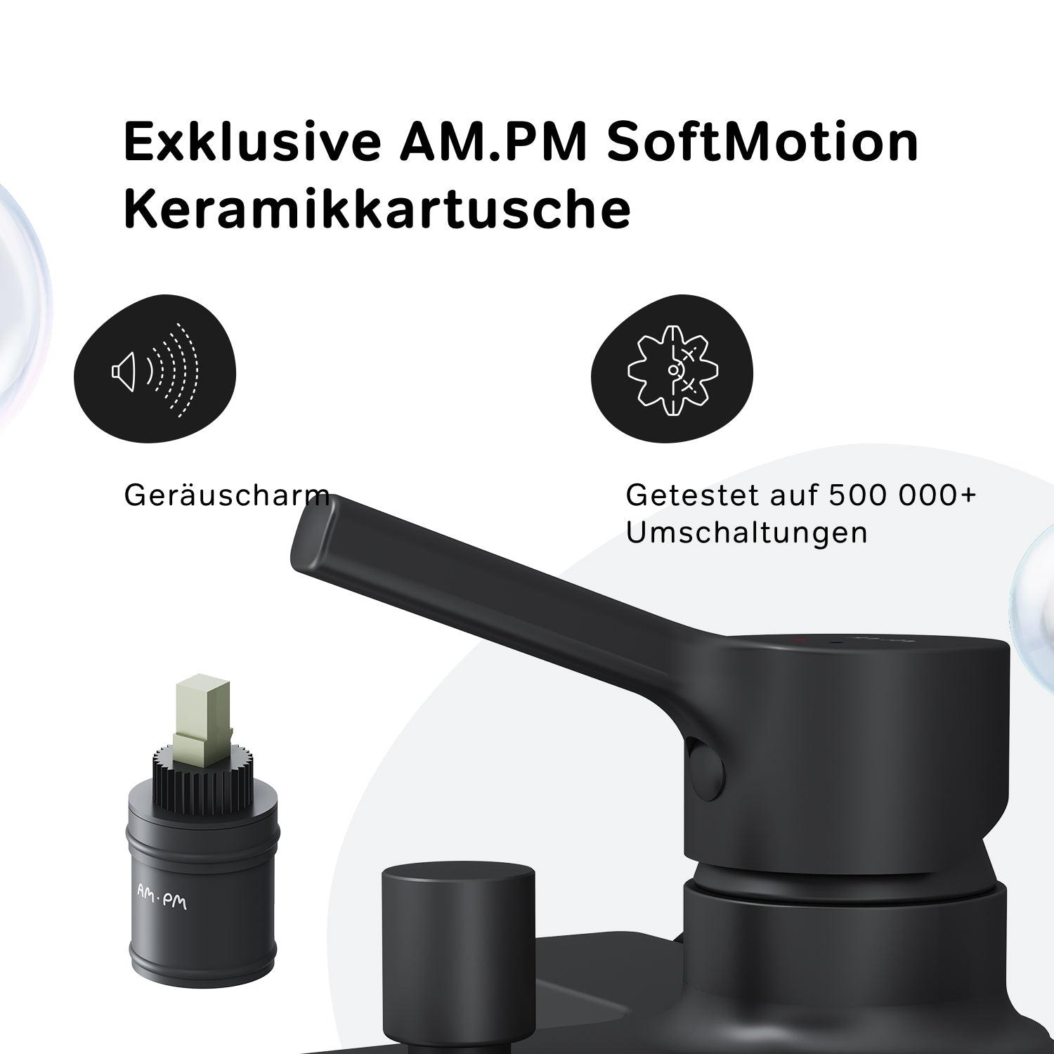 FXB10022 Wannenarmatur X-Joy S Mischbatterie Badewanne Wasserhahn Bad, Schwarz ampm-store.de