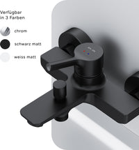 FXB10022 Wannenarmatur X-Joy S Mischbatterie Badewanne Wasserhahn Bad, Schwarz ampm-store.de
