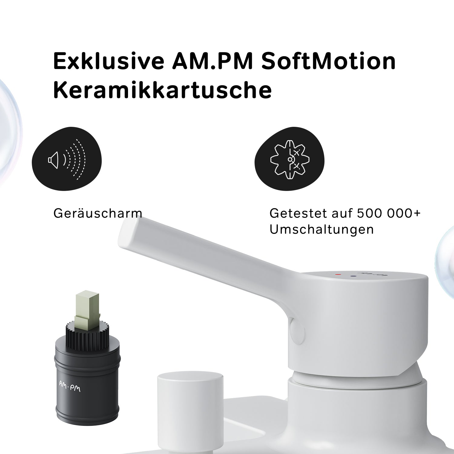 FXB10033 Wannenarmatur X-Joy S Mischbatterie Badewanne Wasserhahn Bad, Weiß ampm-store.de