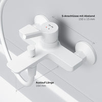 FXB10033 Wannenarmatur X-Joy S Mischbatterie Badewanne Wasserhahn Bad, Weiß ampm-store.de