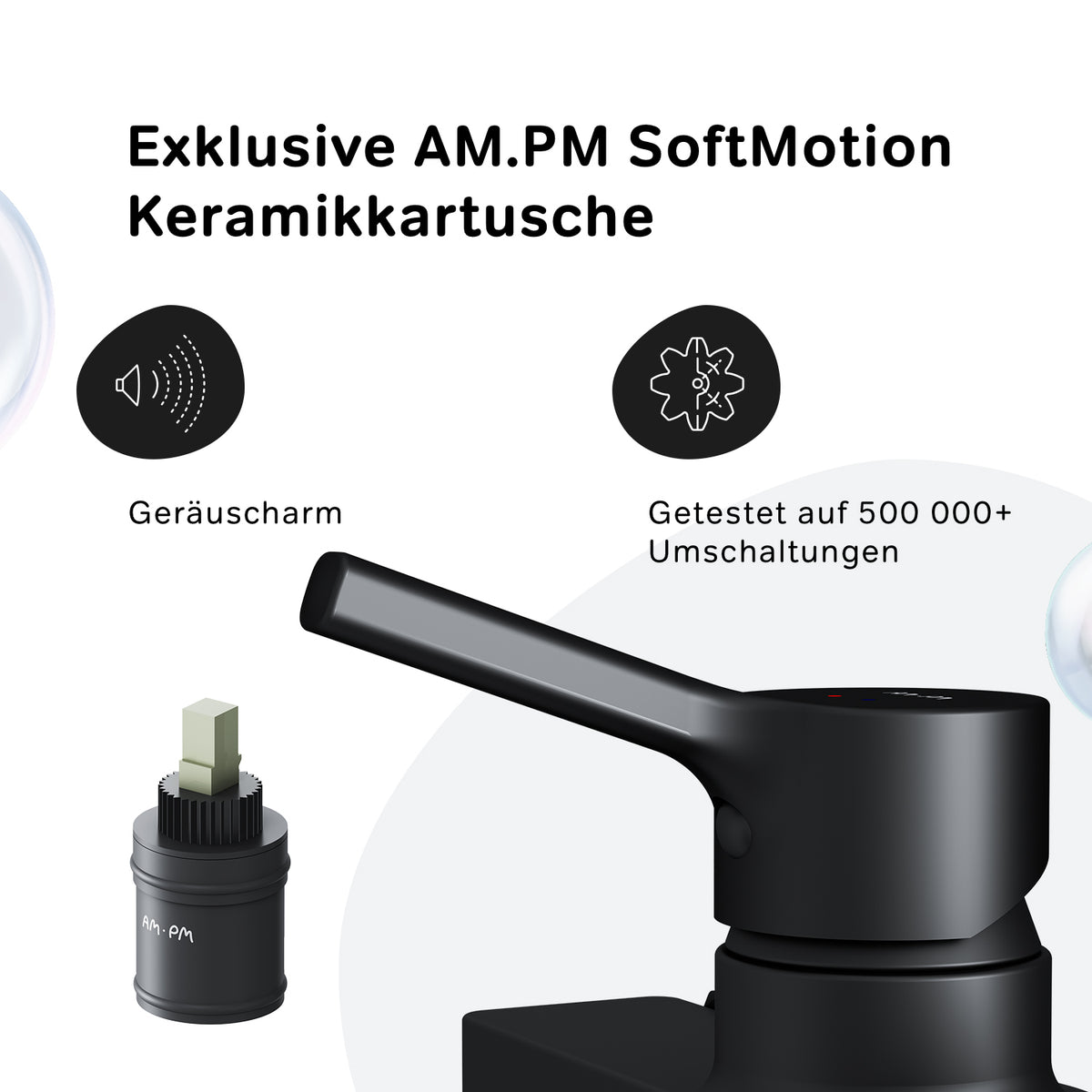 FXB20022 Duscharmatur X-Joy S Brausearmatur Mischbatterie Dusche, Schwarz ampm-store.de
