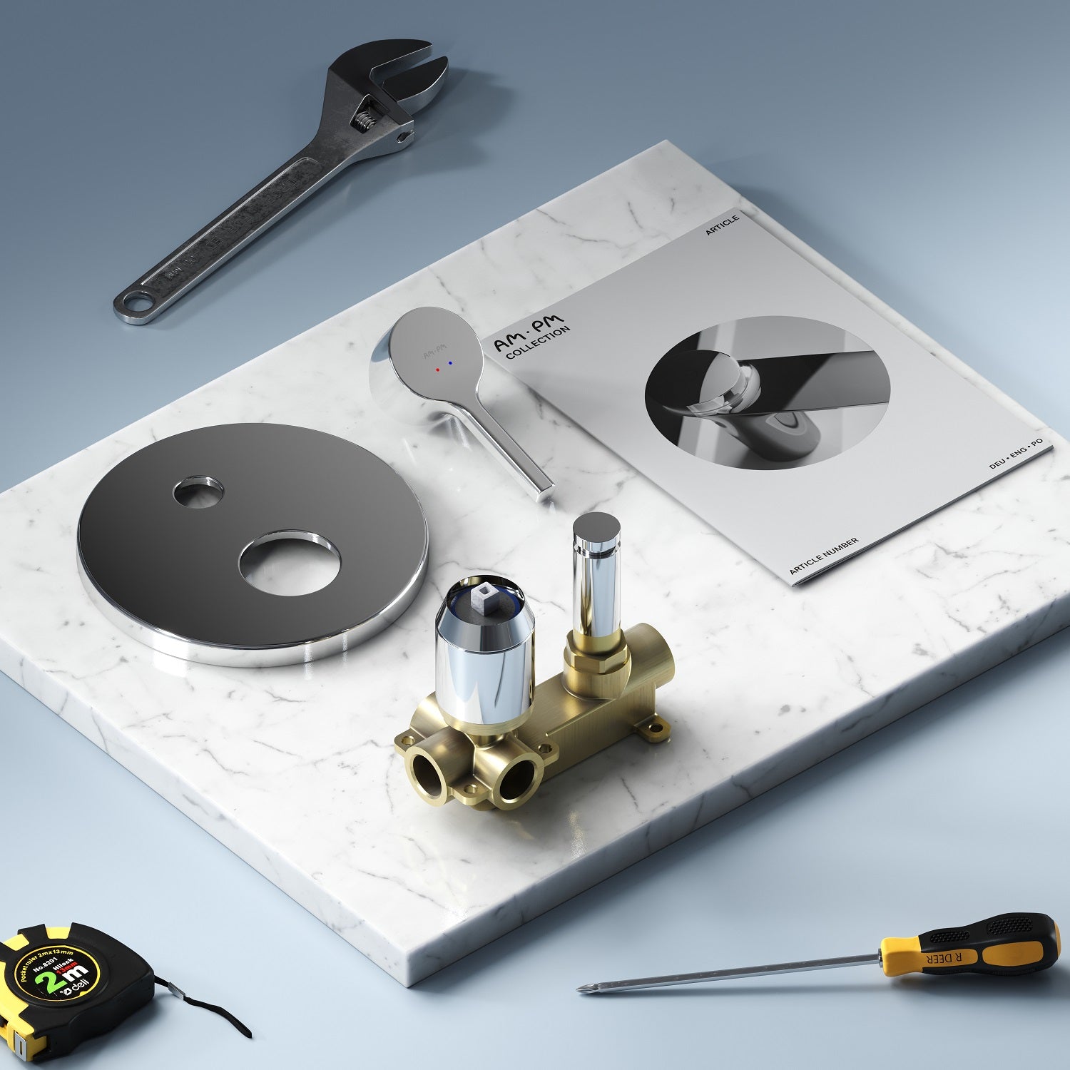 FXB45000 Wannenarmatur Unterputz X-Joy S Mischbatterie Badewanne Wandmontage Wasserhahn Bad ampm-store.de
