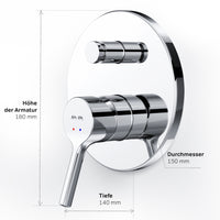 FXB45000 Wannenarmatur Unterputz X-Joy S Mischbatterie Badewanne Wandmontage Wasserhahn Bad ampm-store.de