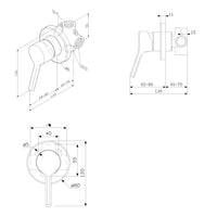 FXB65000 Х-Joy S Brausearmatur Unterputz, Wandmontage | Online Store von AM.PM