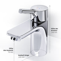 FXB82100 Bad Armatur X-Joy S Waschtischarmatur mit Klick-Ablaufgarnitur Wasserhahn ampm-store.de