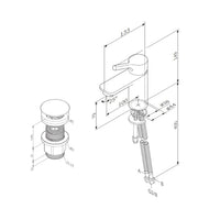 FXB82100 Bad Armatur X-Joy S Waschtischarmatur mit Klick-Ablaufgarnitur Wasserhahn ampm-store.de
