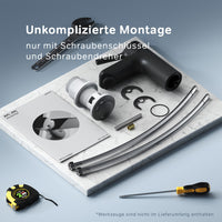 FXB82122 Bad Armatur X-Joy S Waschtischarmatur mit Klick-Ablaufgarnitur Wasserhahn, Schwarz ampm-store.de