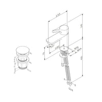 FXB82122 Bad Armatur X-Joy S Waschtischarmatur mit Klick-Ablaufgarnitur Wasserhahn, Schwarz ampm-store.de