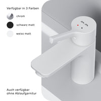 FXB82133 Bad Armatur X-Joy S Waschtischarmatur mit Klick-Ablaufgarnitur Wasserhahn, Weiß ampm-store.de