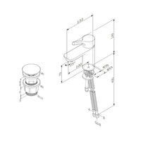 FXB82133 Bad Armatur X-Joy S Waschtischarmatur mit Klick-Ablaufgarnitur Wasserhahn, Weiß ampm-store.de