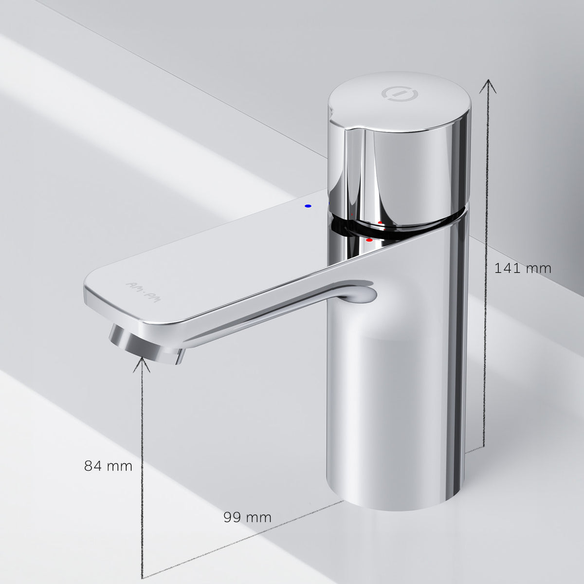 FXT82500 Bad Armatur X-Joy TouchReel Waschtischarmatur mit Klick-Ablaufgarnitur Wasserhahn ampm-store.de