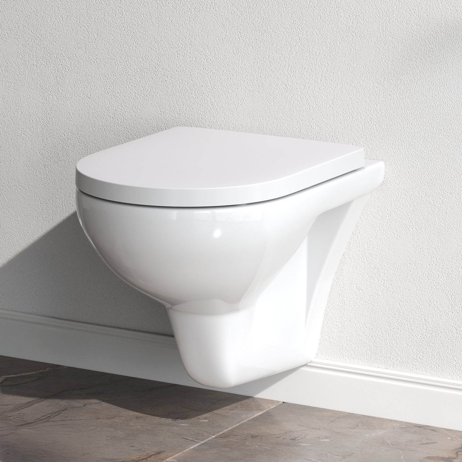 CTA1700SC WC suspendu avec siège WC à fond creux WC suspendu sans bride avec couvercle de toilette