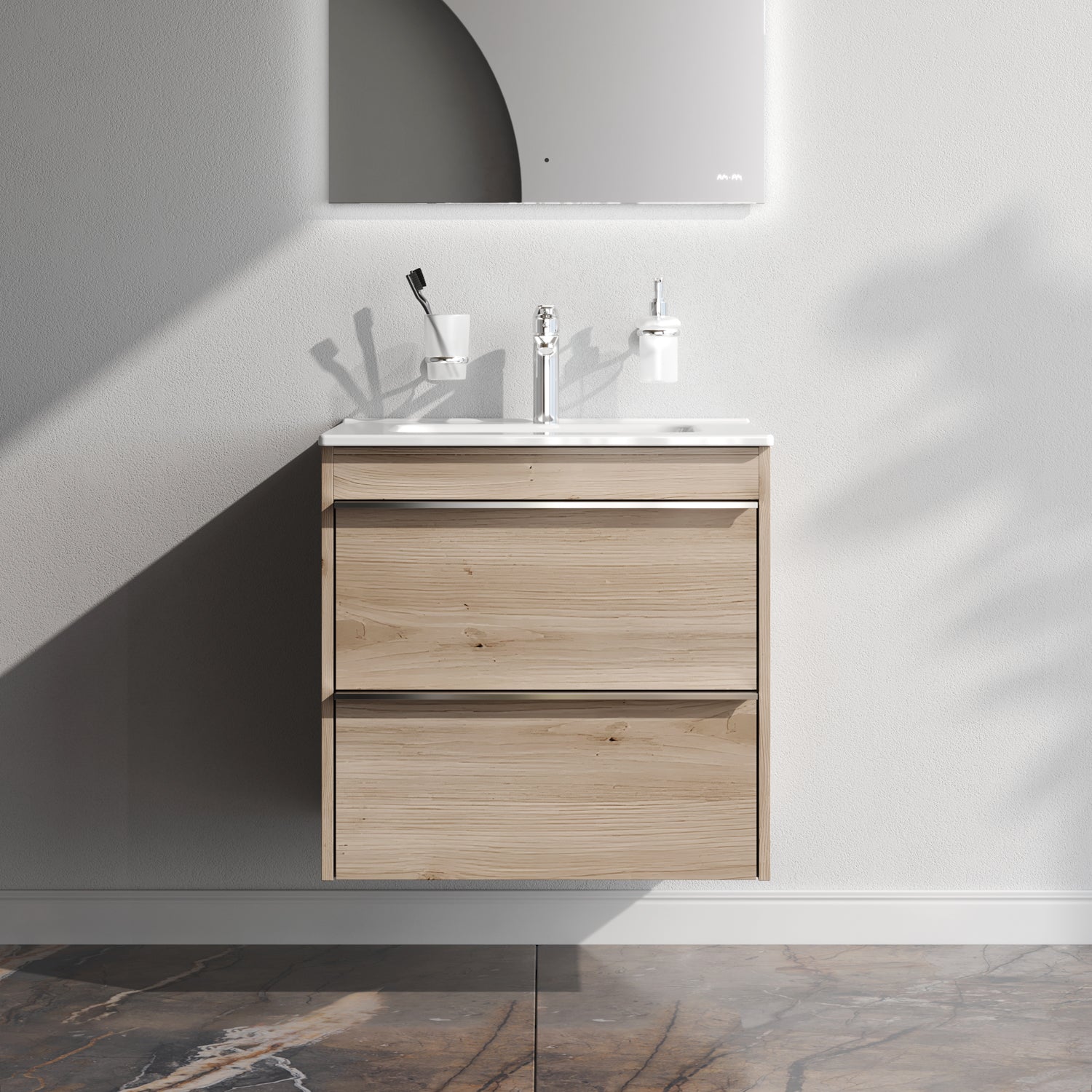 Meuble sous-vasque HIT MTA-FHX0602HF-WCC0602WG