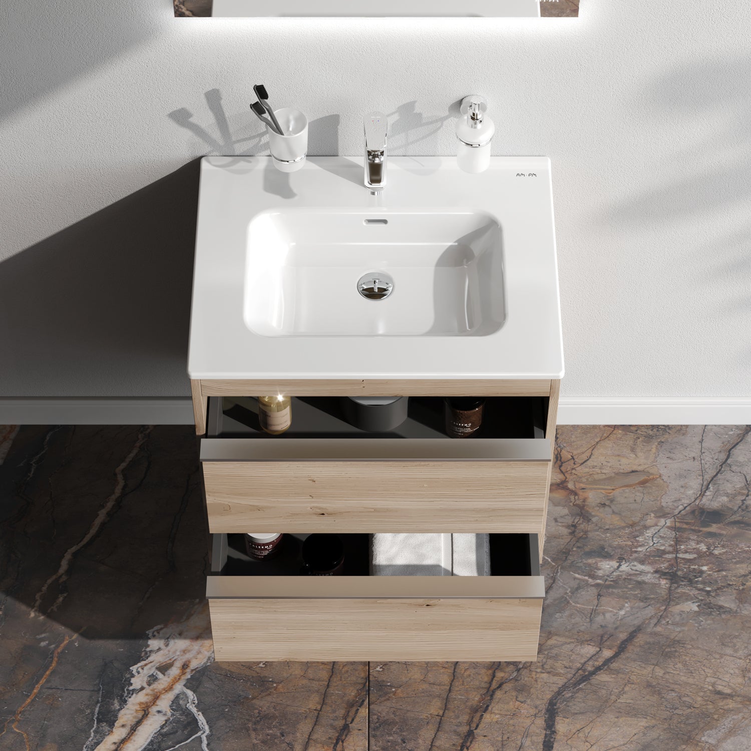 Meuble sous-vasque HIT MTA-FHX0602HF-WCC0602WG
