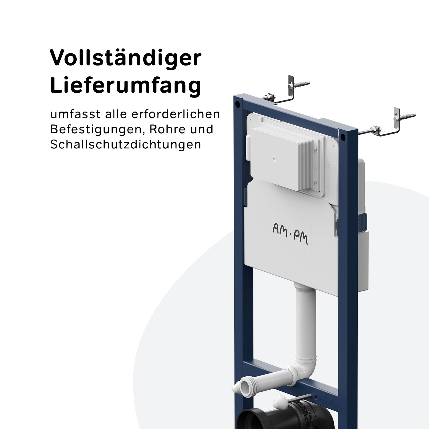 IIS90151.XB1700 Set: Wand-WC + Vorwandelement + Drückerplatte ampm-store.de