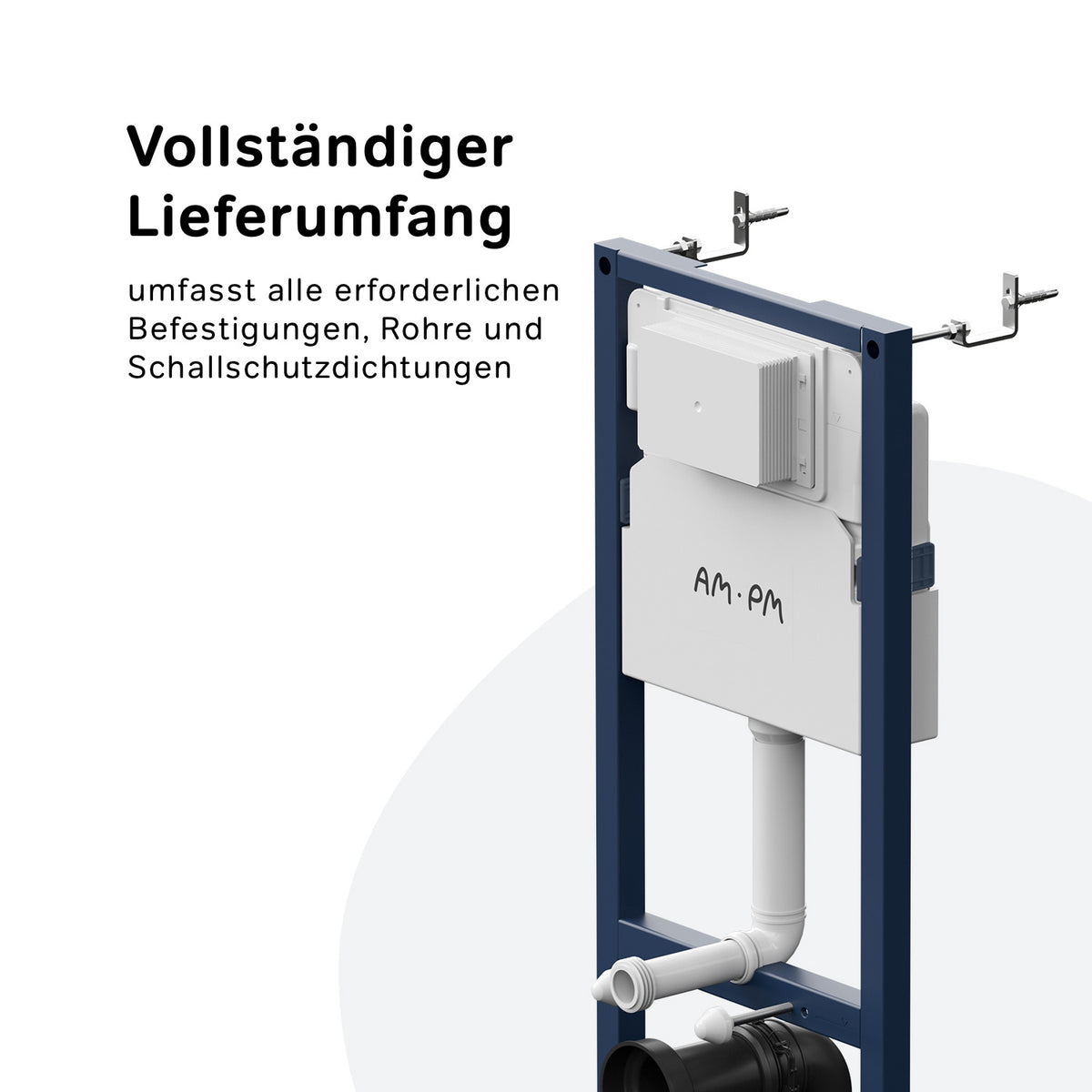 IIS90251.GA1700 Set: Wand-WC + Vorwandelement + Drückerplatte ampm-store.de