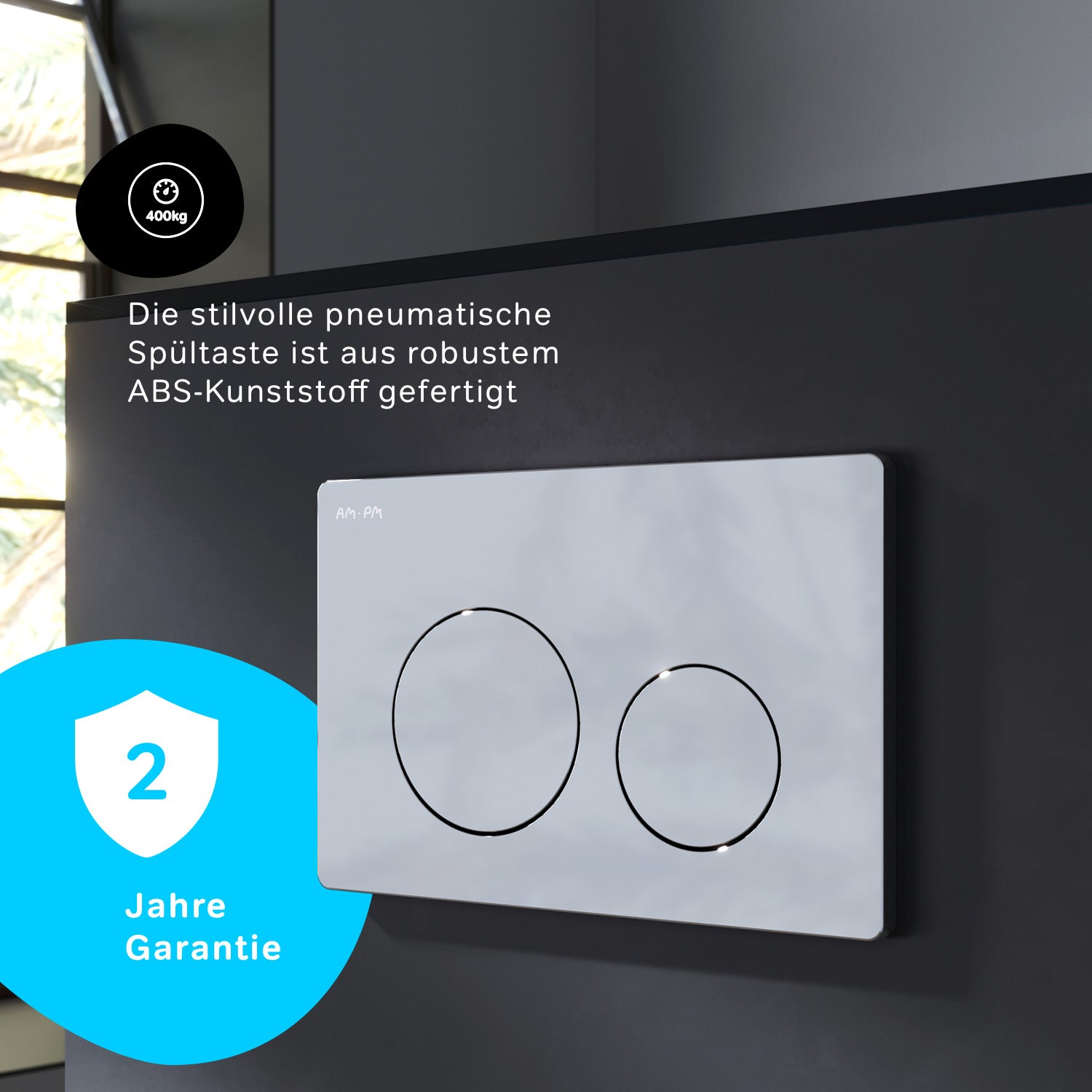 IIS90151.NA1700 Set: Wand-WC + Vorwandelement + Drückerplatte ampm-store.de
