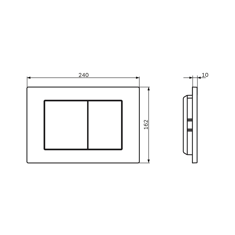 IIS70238. XB1700 Ensemble : WC suspendu + élément pré-encastré + plaque de poussée