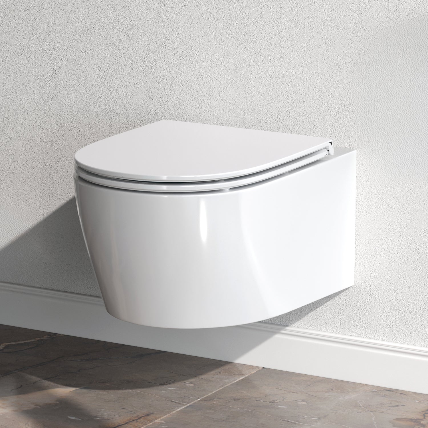 IIS70238. XB1700 Ensemble : WC suspendu + élément pré-encastré + plaque de poussée