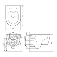 IIS90138.FA1700MB Set: Wand-WC + Vorwandelement + Drückerplatte ampm-store.de