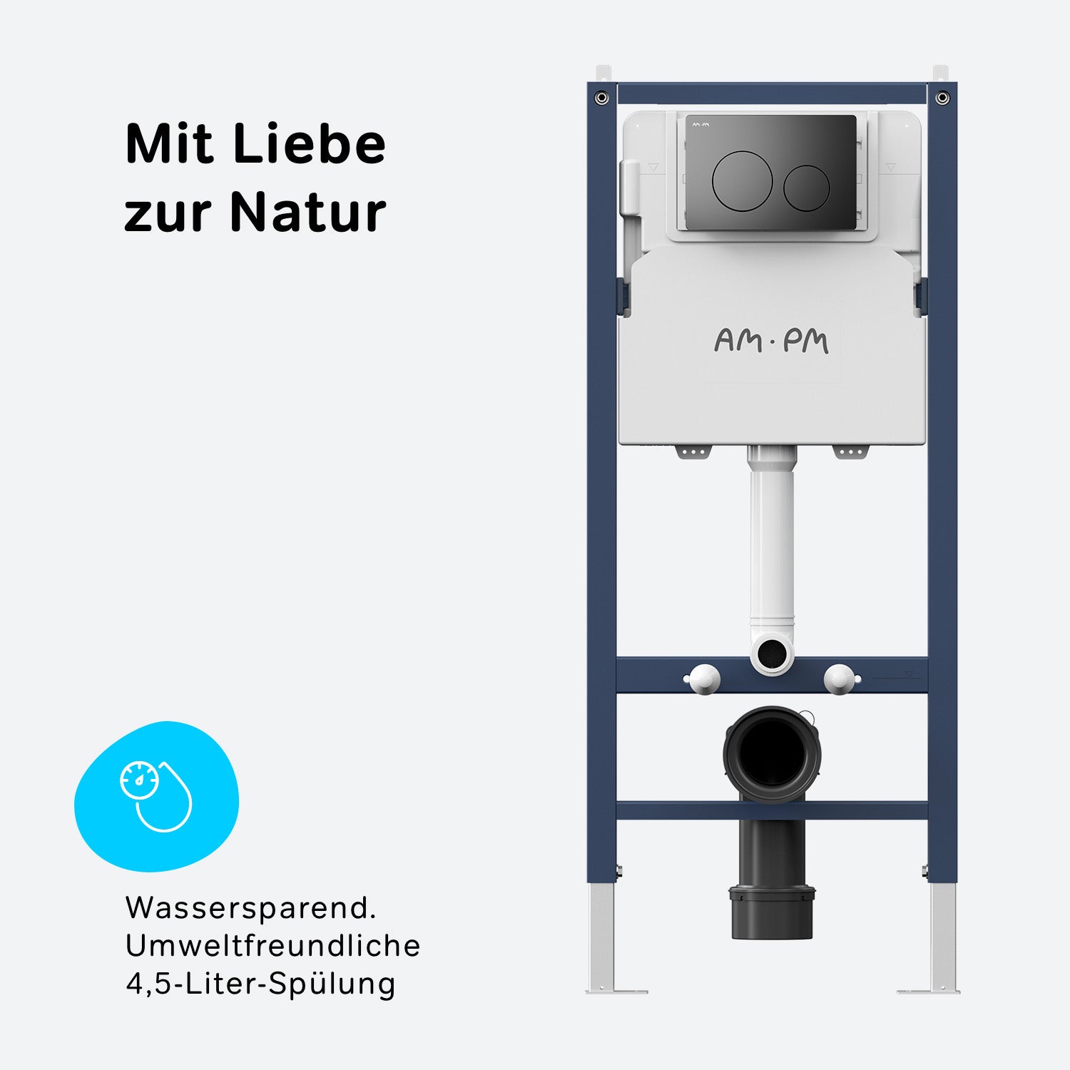 IIS90138.FA1700MB Set: Wand-WC + Vorwandelement + Drückerplatte ampm-store.de