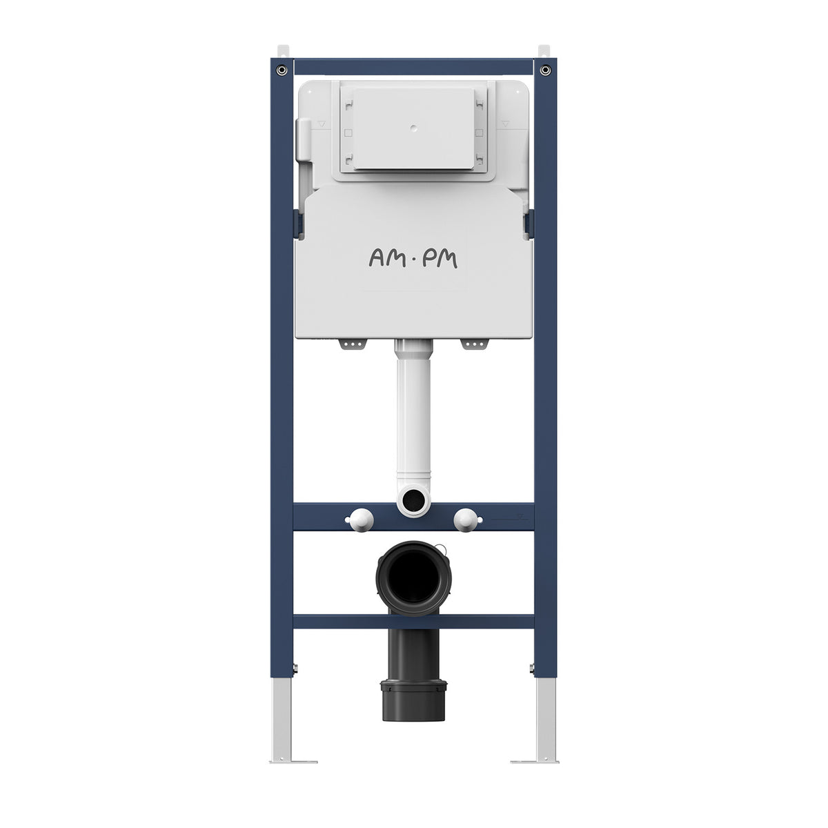 Ensemble WC complet Hit avec bâti-support et plaque de commande noire–IIS90138. TA1700