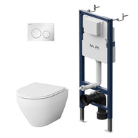 IIS90151.SB1700 Set: Wand-WC + Vorwandelement + Drückerplatte ampm-store.de