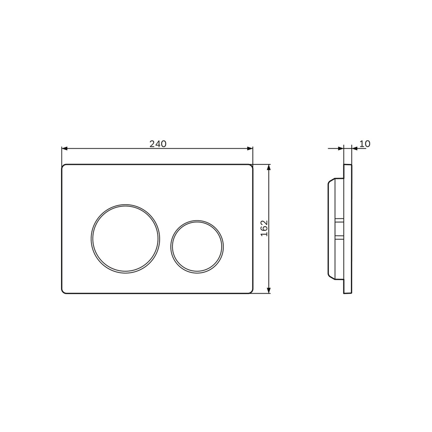 IIS90151. XB1701 Kit : WC suspendu + élément encastré + plaque de commande