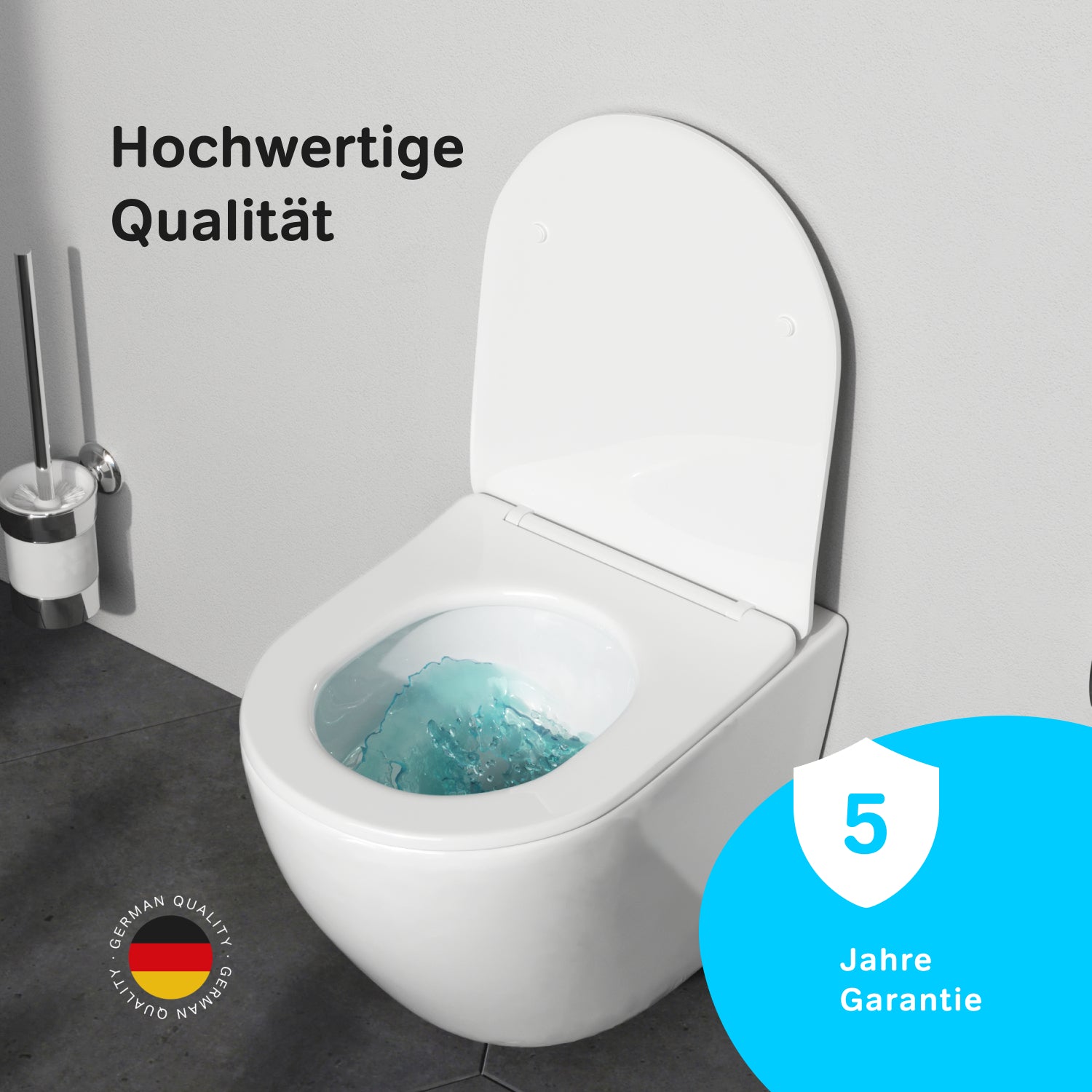 IIS90201.LA1900 Set: Wand-WC + Vorwandelement + Drückerplatte