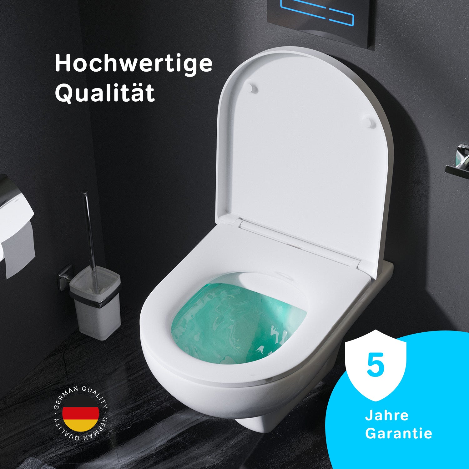IIS90238. TA1700 Ensemble : WC suspendu + élément pré-encastré + plaque de poussée