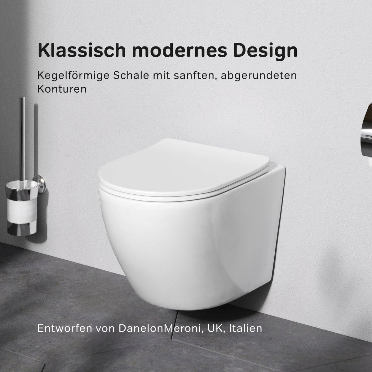 Ensemble WC complet avec bâti-support suspendu et plaque de commande chromée–IIS90251. LA1900
