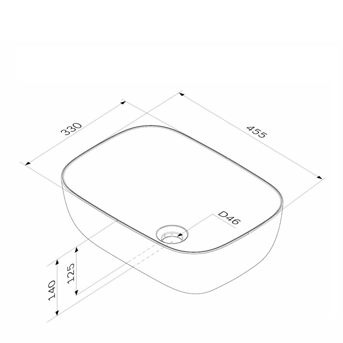 Vasque à poser Func 45 cm–MFAWCC10450WG