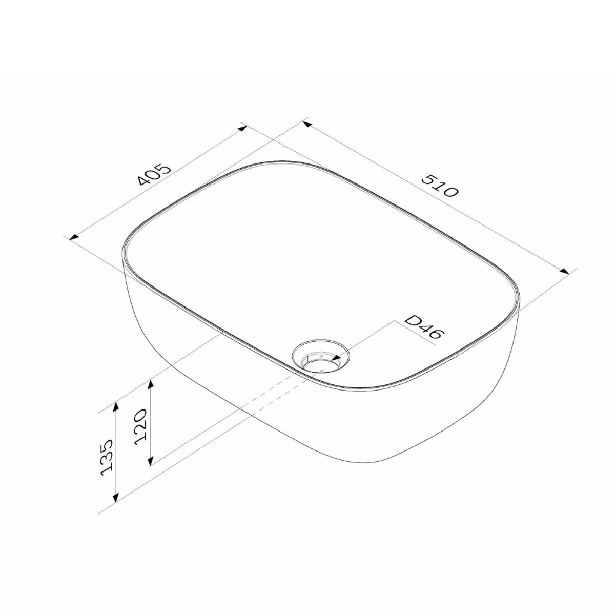 Vasque à poser Func 51 cm–MFAWCC10510WG