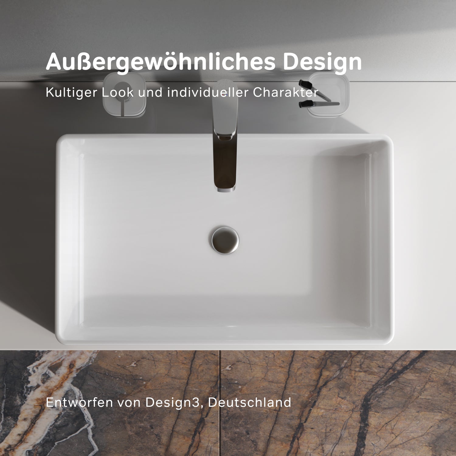 MFAWCC10600WG Aufsatzwaschbecken 60 cm Func