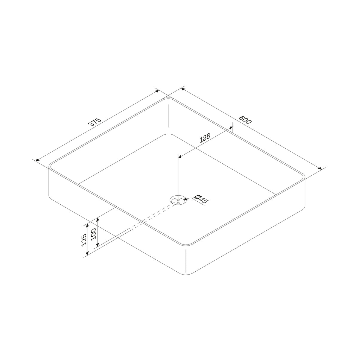 Vasque à poser Func 60 cm–MFAWCC10600WG