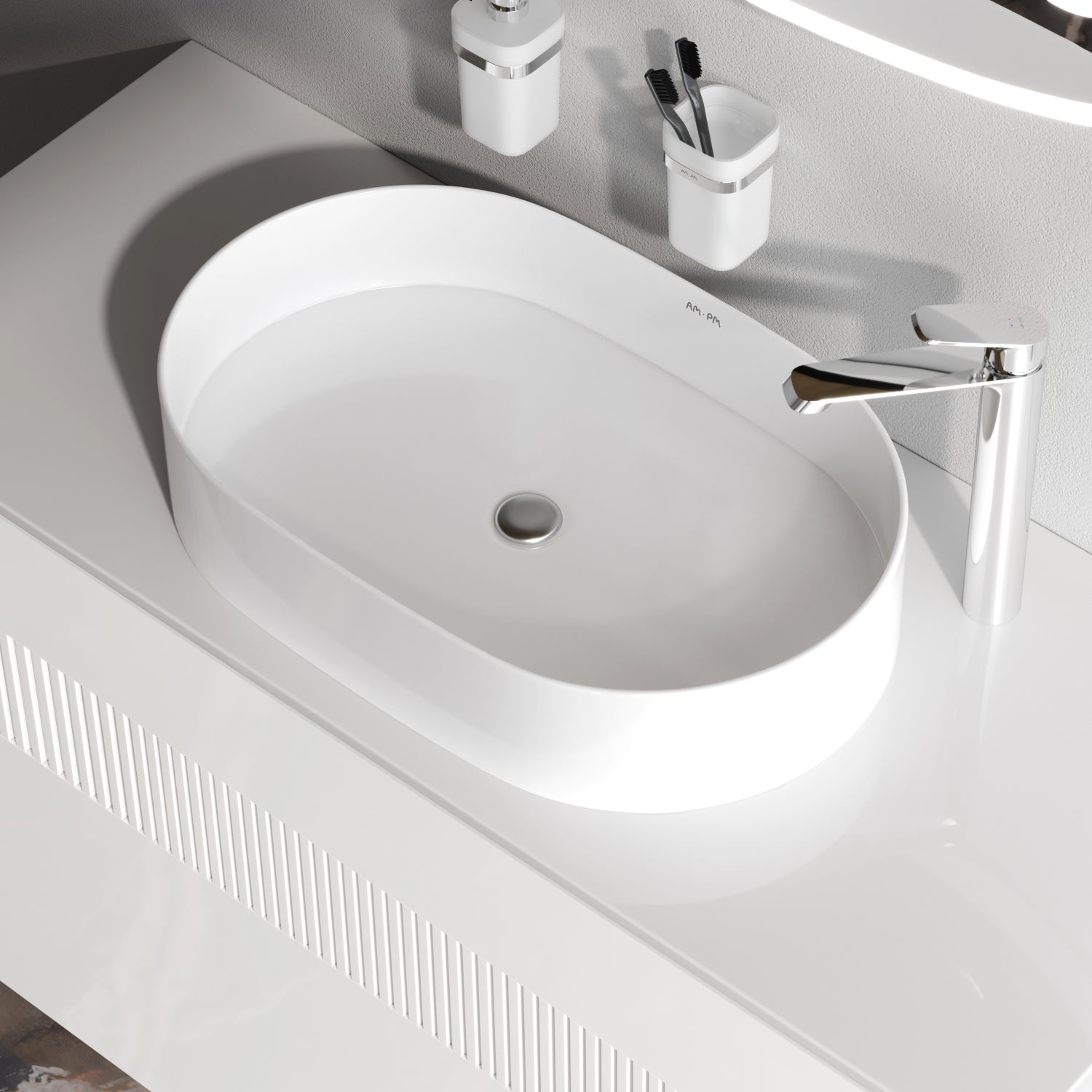 MFAWCC20610WG Aufsatzwaschbecken 61 cm Func