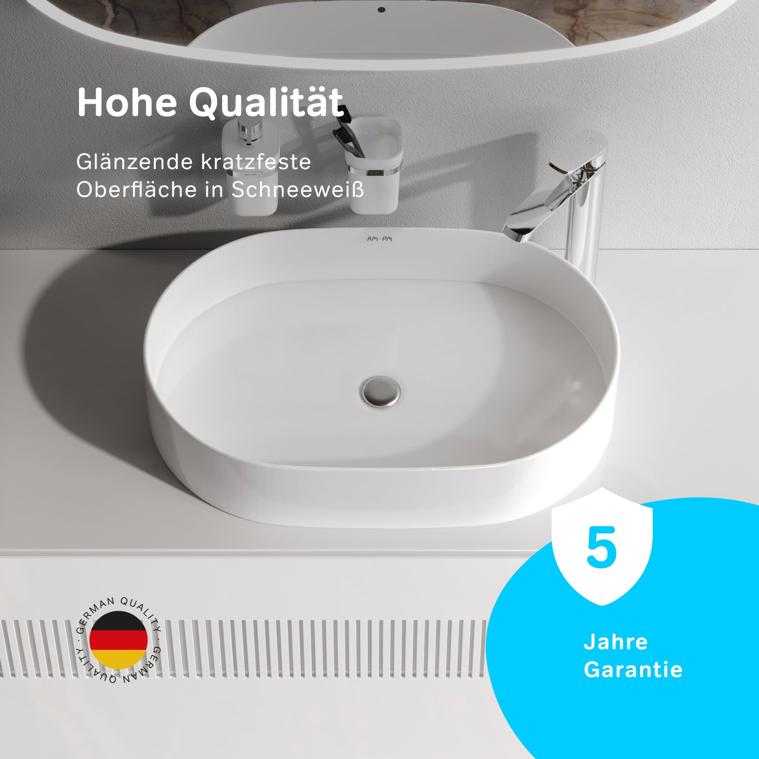 MFAWCC20610WG Aufsatzwaschbecken 61 cm Func