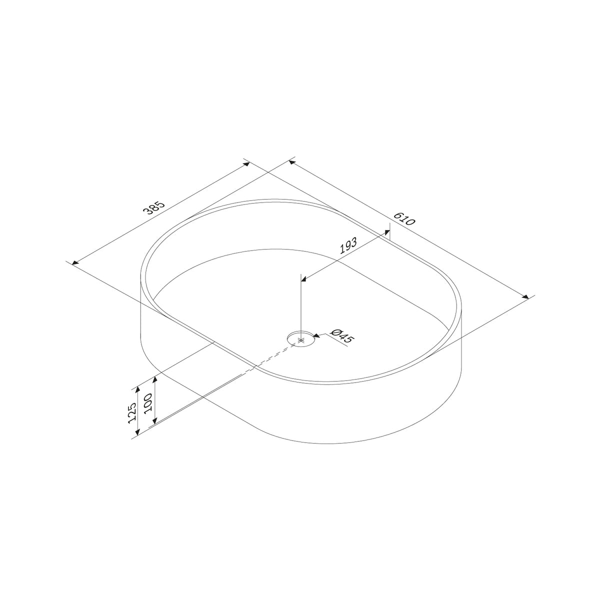 Vasque à poser Func 61 cm–MFAWCC20610WG
