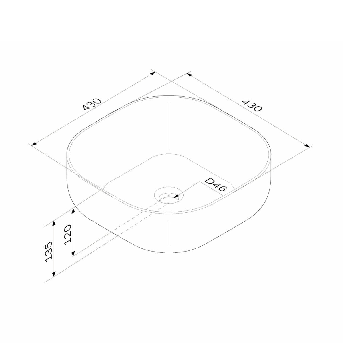 Vasque à poser Func 43 cm–MFAWCC30430WG