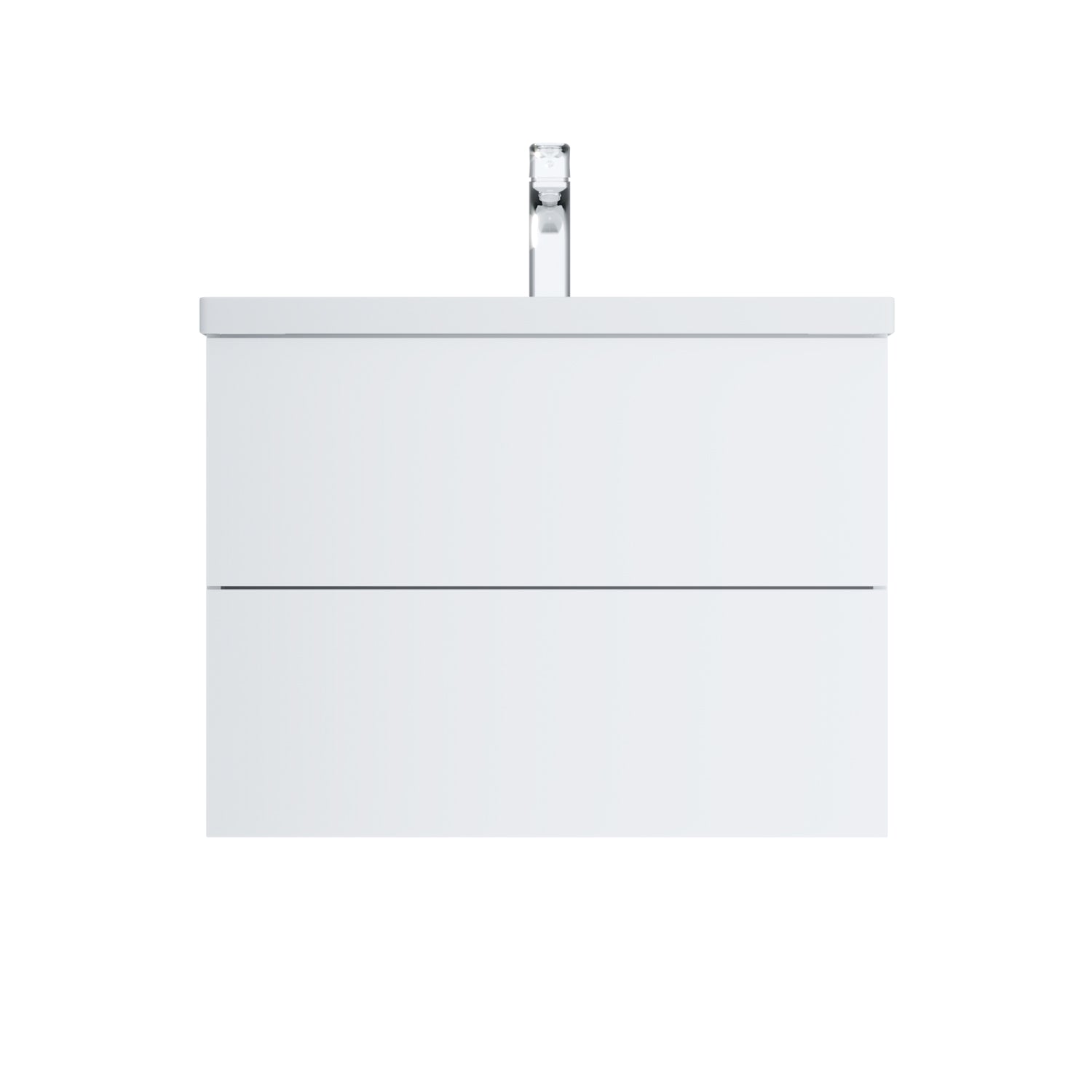 MGA-FHX06022WG-WCC0602WG Meuble sous-vasque avec vasque, 60 cm, 2 tiroirs Meuble de salle de bain Gem vasque avec meuble bas