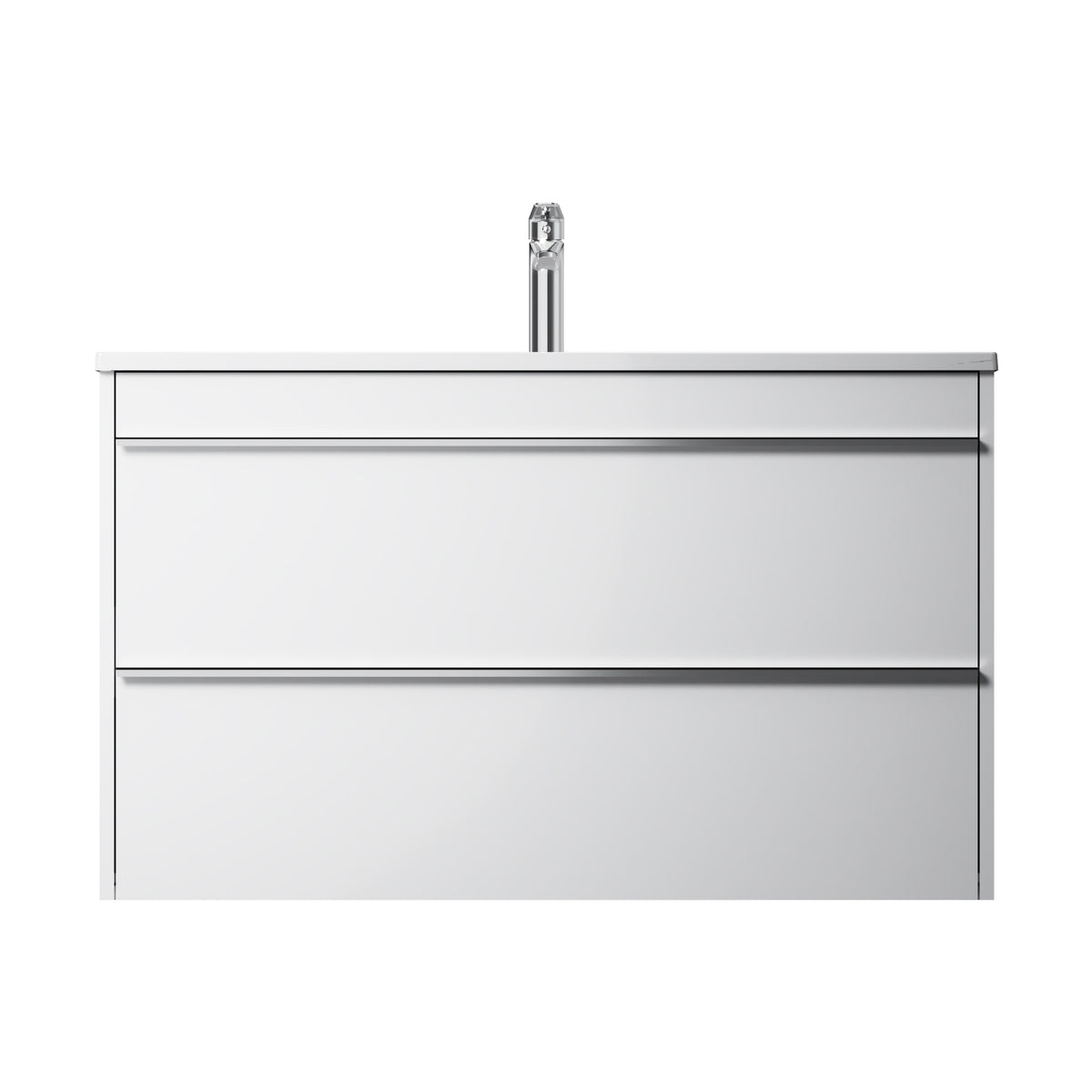 MTA-FHX1002WG-WCC1002 Waschtischunterschrank mit Becken, 100 cm, 2 Schubladen Hit Badmöbel Waschbecken mit Unterschrank ampm-store.de