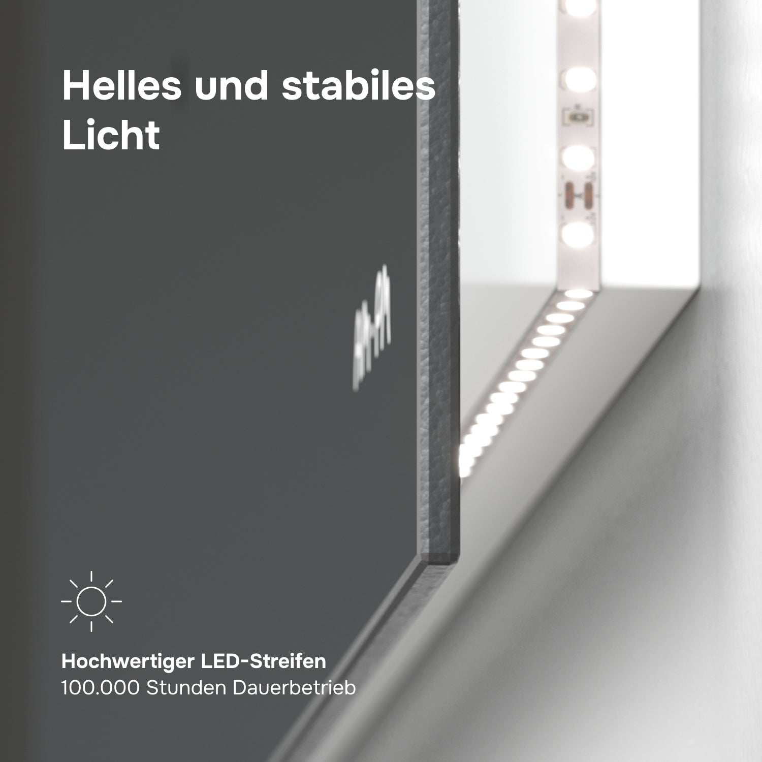 MTAMOX10601S LED-Spiegel 60 cm Hit - dimmbar, Touchless, Anti-Beschlag